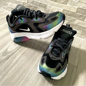 Nike Air Max 200 Bubble Pack Shoes - Gray with Rainbow - Size 5.5Y 7 Women